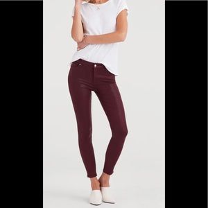 7 for all mankind skinny jeans burgundy